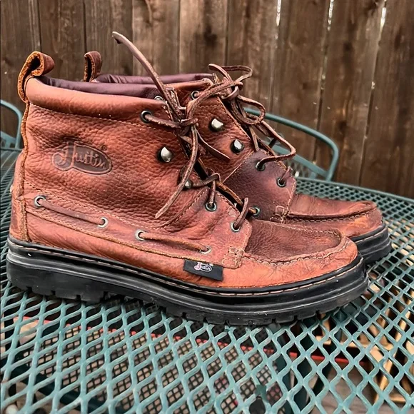 Used Justin Men’s Boot Chukka Boot 7.5 D.  worn a few times almost new Justin Chukka | eBay main image 2